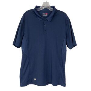 Fila Sport Golf Polo Shirt Mens Large Blue Short Sleeves